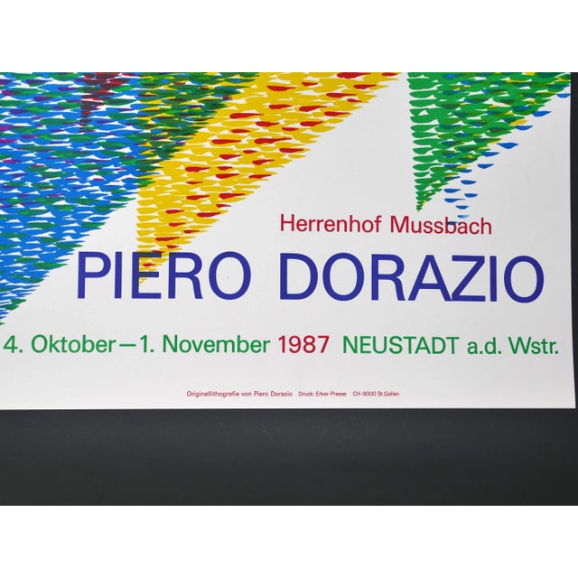 Composition is an original modern artwork realized by Piero Dorazio in 1987. Original Lithograph after Piero Dorazio. Very...