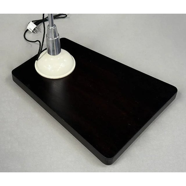 Mid-Century Modern Chrome Floor Lamp with Glass Shade, 1960s For Sale - Image 3 of 6