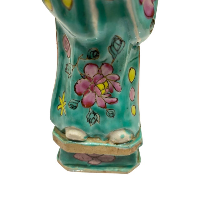 Chinese Famille Rose Taoist Immortal Han Xiangzi Figure 18th/19th C. For Sale In San Francisco - Image 6 of 17