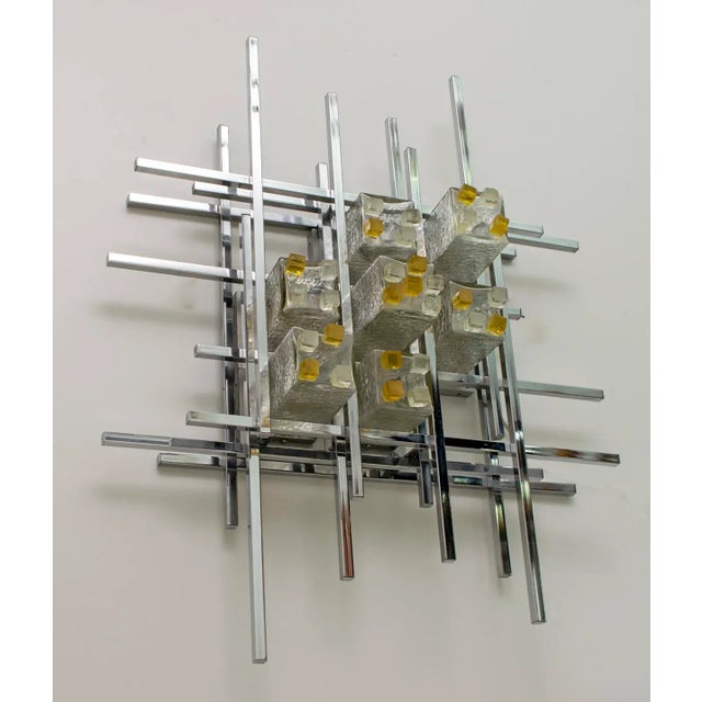 Metal Mid-Century Sconce by Albano Poli for Poliarte, 1970s For Sale - Image 7 of 11