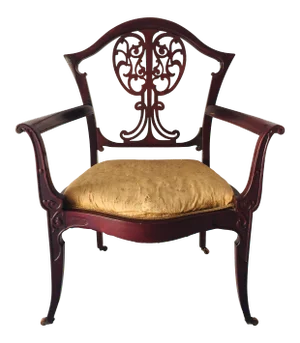 Antigue Art Nouveau Arm Chair Mahogany C.1910