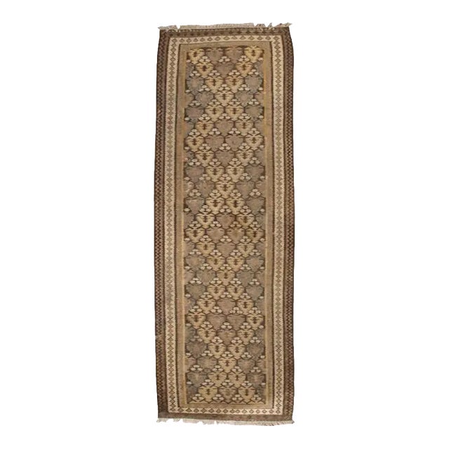 Early 20th Century Qazvin Kilim For Sale