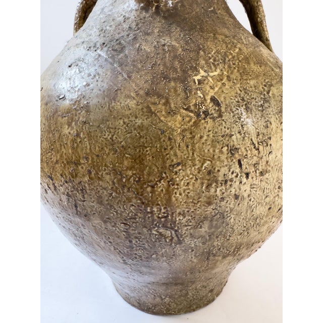 Antique French Glazed Terracotta Walnut Oil Jug (Cruche) With Four Handles, C. 1900 For Sale - Image 13 of 17