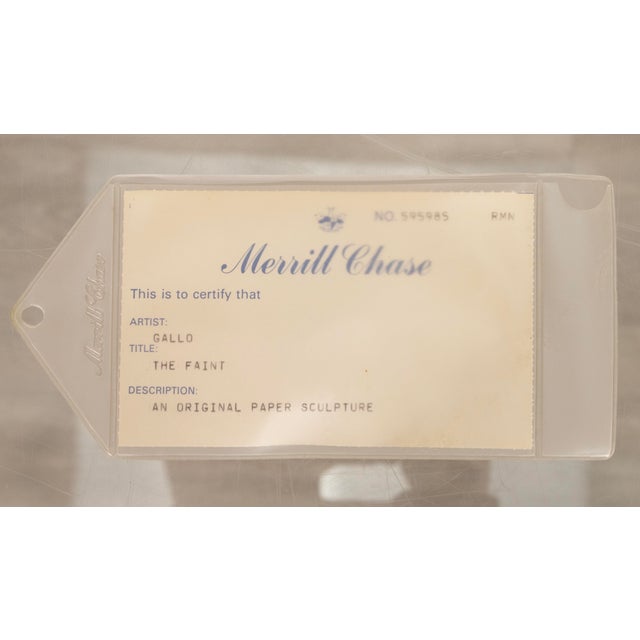 Frank Gallo the Faint Signed Contemporary Cast Paper Relief Sculpture 75/150 For Sale In Detroit - Image 6 of 9