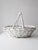 Vintage White Wicker Gathering Basket With Double Handles For Sale - Image 9 of 17