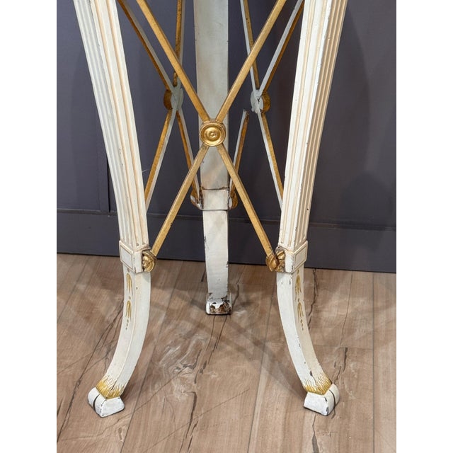 Pair of 20th Century Northern European Parcel-Gilt Pedestals With Marble Tops For Sale - Image 6 of 10