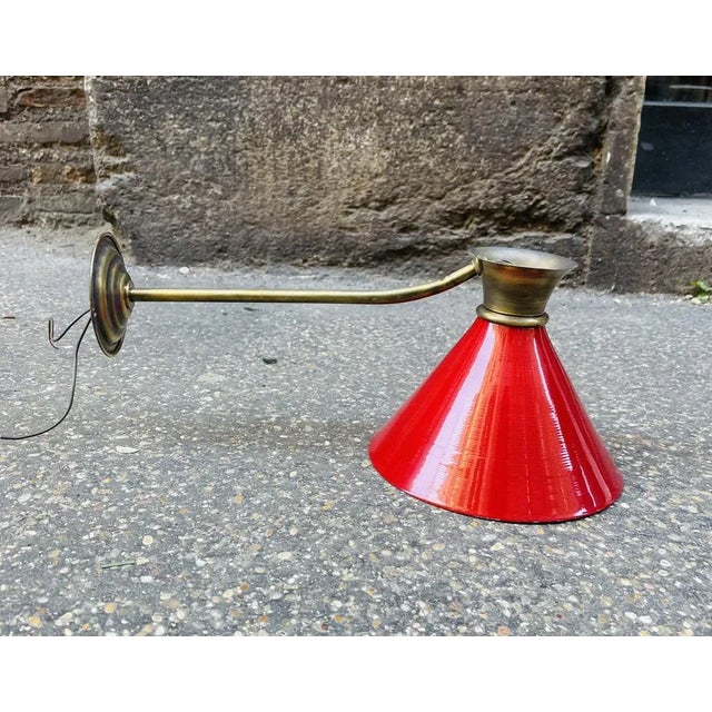 Metal Wall Light in Brass, 1960s For Sale - Image 7 of 7