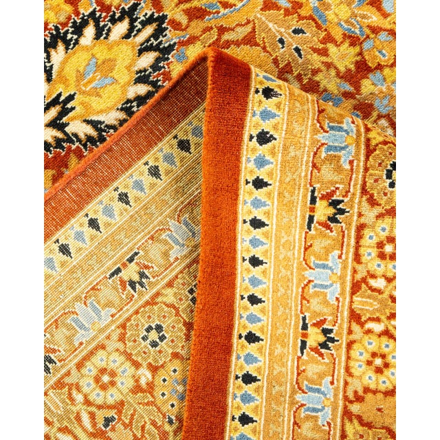 Mogul, One-of-a-Kind Hand-Knotted Area Rug in Orange, 6' 1" x 9' 4" For Sale In New York - Image 6 of 8