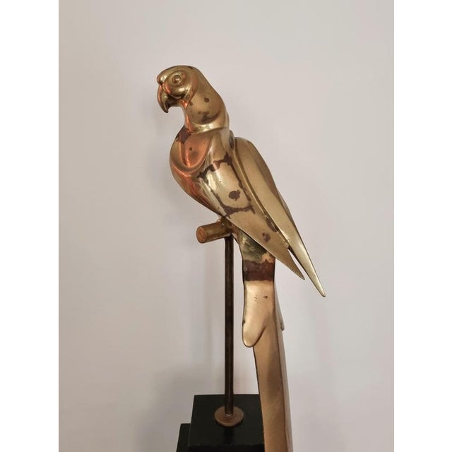 Hollywood Regency Brass Parrot Sculpture, 1970s For Sale - Image 14 of 18