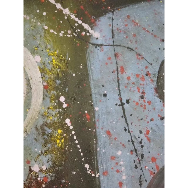 Domingo Millan, Composition, 1986, Mixed Media on Paper For Sale - Image 3 of 4