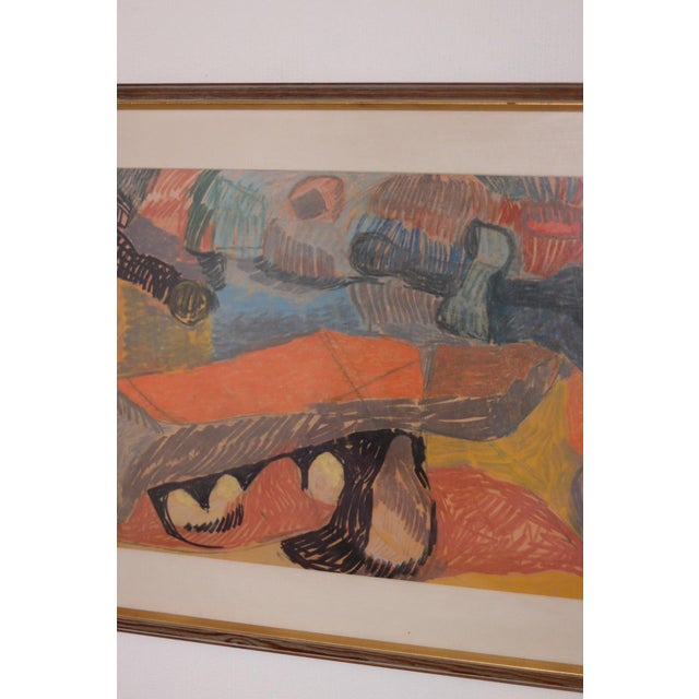 Unknown, Abstract, 1960s, Oil on Panel, Framed For Sale - Image 11 of 14