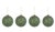 Modern Beaded Tinsel Green Glass Ball Ornaments, Set of 4, 4.75" For Sale - Image 3 of 3