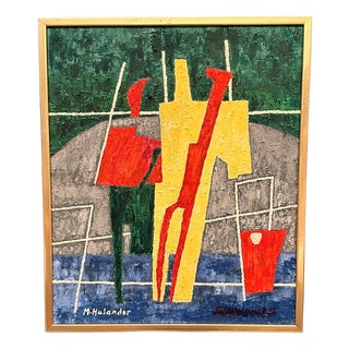 M. Hulander, Abstract Composition, 1960s, Oil on Canvas, Framed For Sale