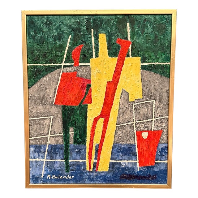 M. Hulander, Abstract Composition, 1960s, Oil on Canvas, Framed For Sale