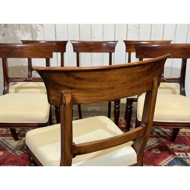 Vintage English Armchairs and Side Chairs in Mahogany, 1950s, Set of 8 For Sale - Image 11 of 18