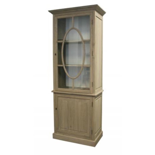 Rustic European Zentique Florence Cabinet in Natural Oak Wood For Sale - Image 3 of 3