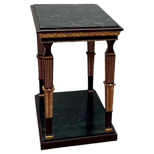 Pair of French Neoclassical Marble Top End Tables Side Tables For Sale - Image 12 of 12