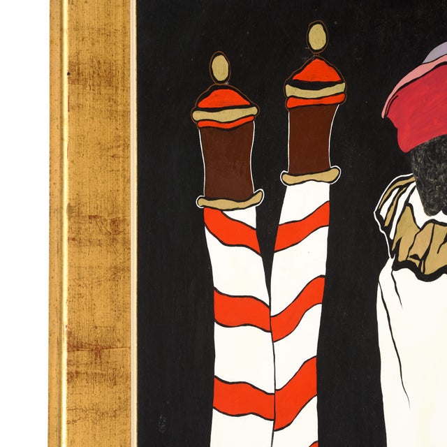 Original Venetian Painting, Gold Frame, by Claire Astheber For Sale - Image 4 of 9