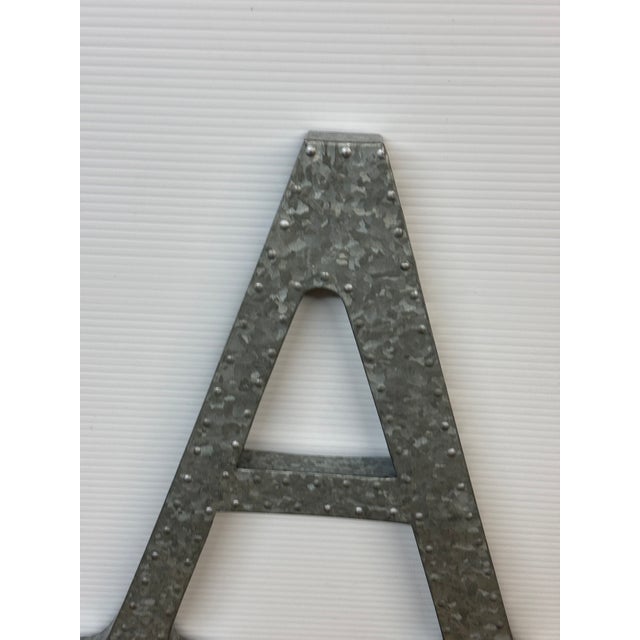 Design Plus Gallery presents a Letter A Made of Galvanized Steel. This type of steel is standard steel that has been...