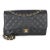 Black Quilted Caviar Jumbo Double Flap Bag For Sale
