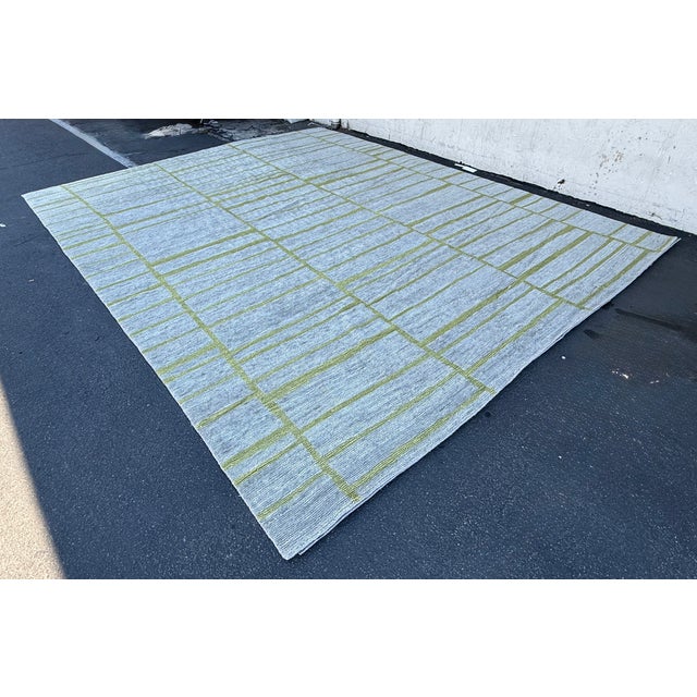 Stark 12ft X 15ft Stark Abstract Stipe Area Rug With Fika Weave For Sale - Image 4 of 18