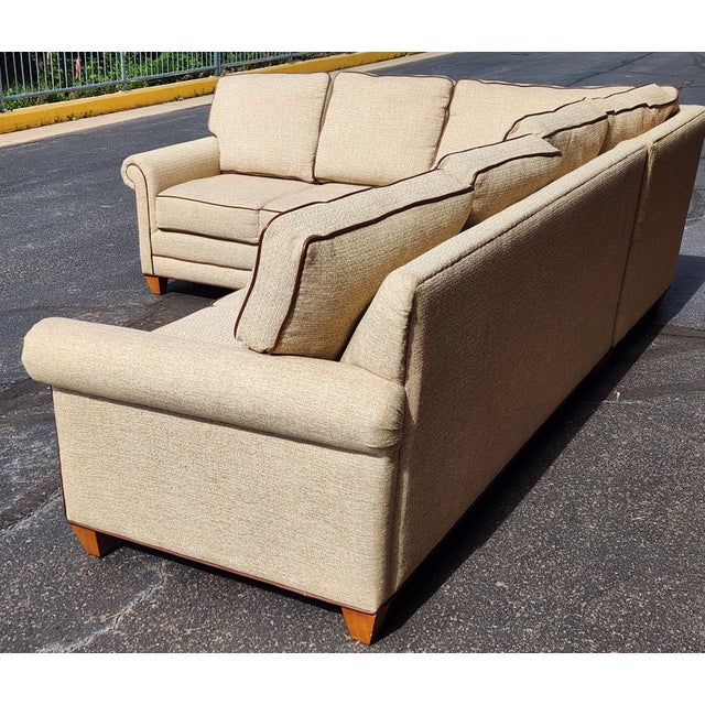 Beige 2 Piece Marshfield Furniture Sectional For Sale - Image 8 of 12