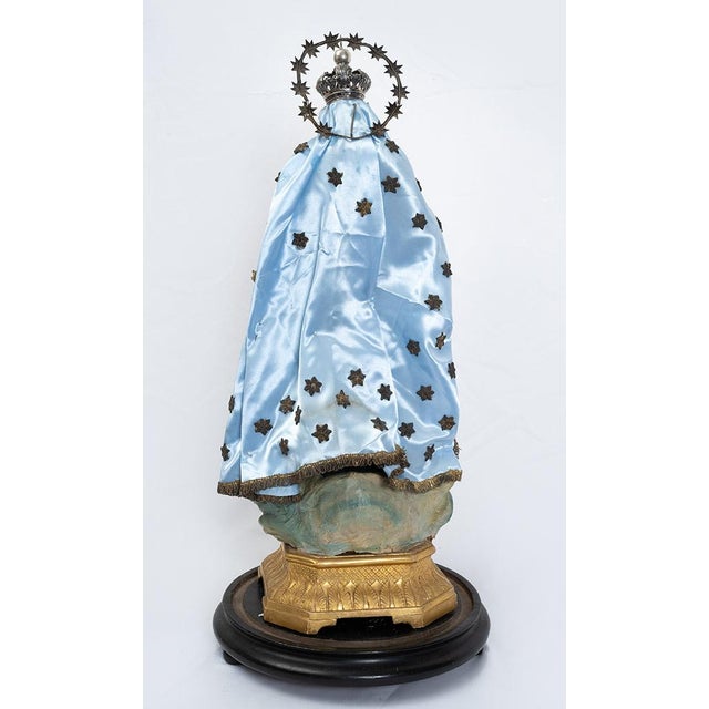 Antique 19th Century Neapolitan Immaculate Virgin Mary Sculpture For Sale - Image 5 of 6