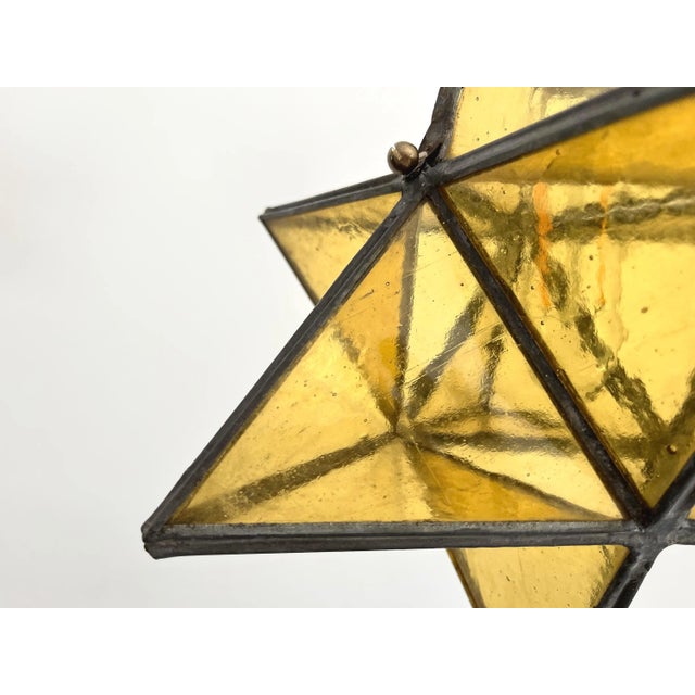 1960s Gold Glass Star Light For Sale - Image 10 of 18