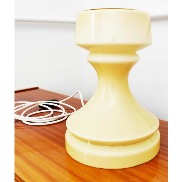 Lamp in the shape of a chessboard figure, designed by Ivan Jakeš, 1970s. Czechoslovak glass table lamp by Ivan Jakeš, lamp...