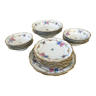 #6348 Edelstein Bavaria Maria Theresia Dinnerware Set Made in Germany 19 Pcs For Sale