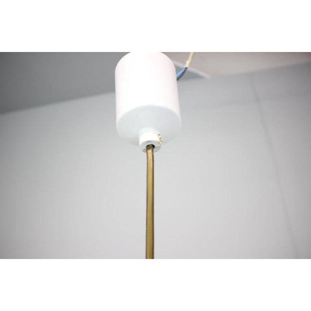 Vintage Copper and Glass Pendant Light, Former Czechoslovakia, 1970s For Sale - Image 6 of 14