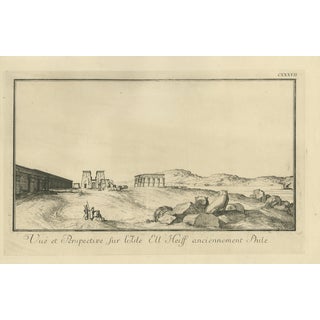 Norden, Temple of Philae on the Nile Antique Egypt Ruins, Engraving, 1755 For Sale