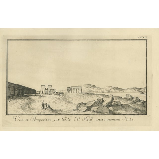 Norden, Temple of Philae on the Nile Antique Egypt Ruins, Engraving, 1755 For Sale