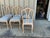 Gustavian Style Cerused Dining Chairs in New Blue & White Linen Set of 8 For Sale - Image 14 of 15