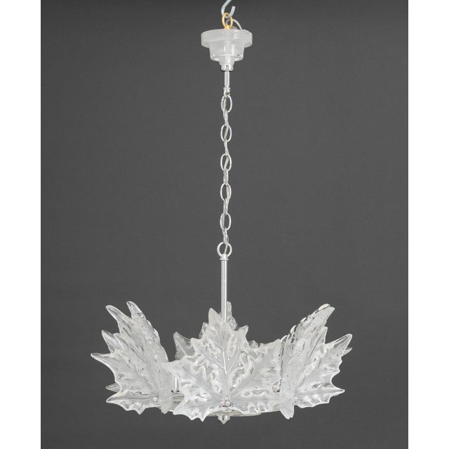 Contemporary Lalique Crystal "Champs-Elysees" Two-Tier Chandelier For Sale - Image 3 of 13