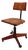 Bauhaus Swivel Office Chair in Wood by Stoll Giroflix, 1960s For Sale