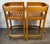Pair Architectural Solid Teak Bar Stools Attributed to Palecek, Organic Modern For Sale - Image 11 of 14