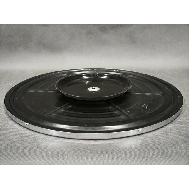 1940s Art Deco Czech Rotating Chrome Serving Tray, 1940s For Sale - Image 5 of 7