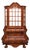 Dutch Baroque Style, Large Bombe Bookcase, Burr Walnut, Glass, England, 1940s For Sale