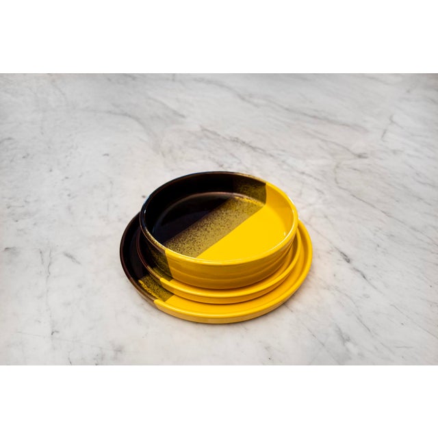 Dinnerware. Sottsass Style Manufacturer: SIC Ceramiche Artistiche 1970s Small plate, diameter 20 cm, height 2 cm Large...