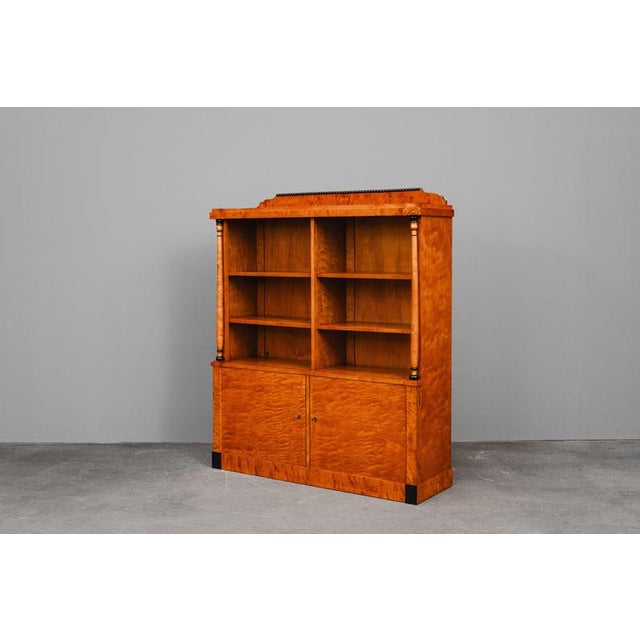 Biedermeier Style Bookcase in Birch For Sale - Image 4 of 18