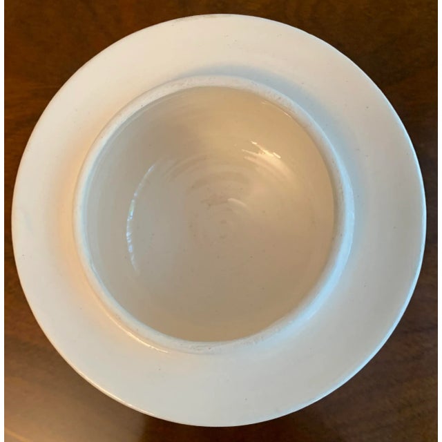 Royal Blue Vintage Handprinted Turkish Urn For Sale - Image 8 of 12