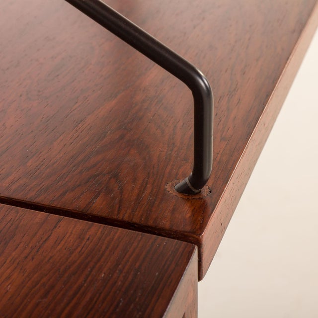 Black Shelving Unit with Desk by Poul Cadovius for Cado, 1960s For Sale - Image 8 of 15