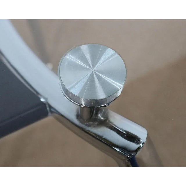 Vintage Chrome and Glass Metal Table, 1970s For Sale - Image 10 of 14