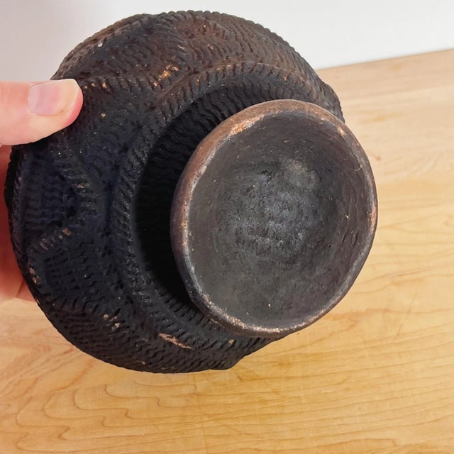 Late 19th Century Hand Thrown Kalinga Pottery Ceremonial Jars and Vessel, a Set of Three For Sale - Image 9 of 13