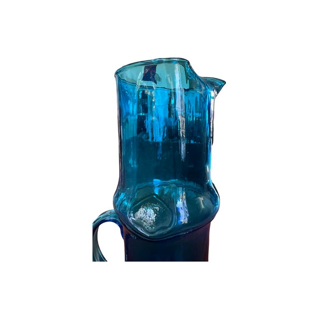 We have for your consideration a very gorgeous carafe manufactured in Italy by empoli. This pitcher is very rare in this...