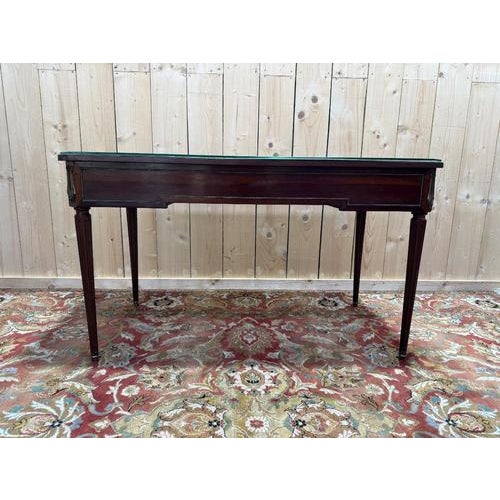 Wood Louis XVI Style Mahogany Flat Desk For Sale - Image 7 of 8