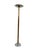 Mid century modern wood and nickel plated Italian floor lamp