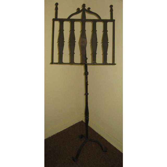 19th century Hand-Forged Metal English Music or Folio Stand For Sale - Image 4 of 8