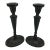 Bronze Georgian Style Candle Holders - A Pair For Sale